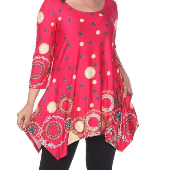 white mark plus size tunics